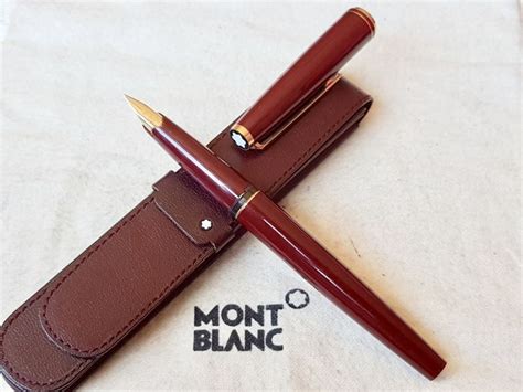 fake montblanc leather goods|montblanc pen dark red.